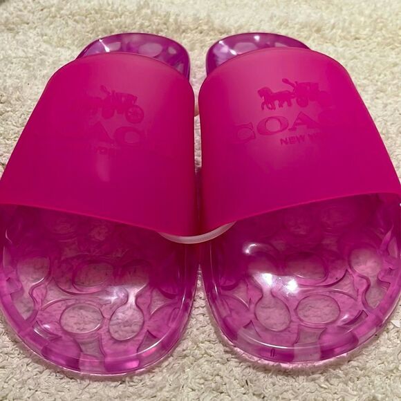 NWOB- Coach - 8. Pink Rubber Slides - Picture 1 of 5